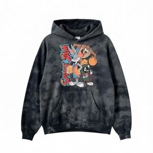 Space Jam Tune Squad Tie Dye Pullover Hoodie Size Large Pop Culture 90s Retro